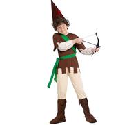 Mckinu Costume Robin Hood Bambino: Vestito Arciere Robin Hood per Bambino Ragazzi - Costume Cacciatore Bambini per Carnevale Carnival Cosplay Festa (XL)