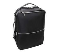 McKlein EAST Side 1680D - Zaino balistico in nylon con bordo in pelle, nylon da 17", 2 in 1, per laptop e tablet, convertibile da viaggio e Cross-Body, nero (78875)