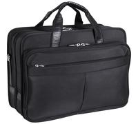 McKleinUSA McKlein R Series Walton Tech-Lite Ballistic Nylon 17 Nylon Expandable Double Compartment Laptop Briefcase w/Removable Sleeve Black (73985)