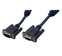 MCL, HD15-3 connettori coassiali Maschio/Maschio e Cavo 9C SVGA 25 m, Colore: Nero