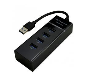 MCL hub USB 3.0 a 4 porte - Nero USB 3.2 Gen 1 (3.1 Gen 1) Type-A 5000 Mbit/s Nero - Nouvo