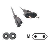 MCL Power Cord Portable Black 2.0m cavo di alimentazione Nero 2 m