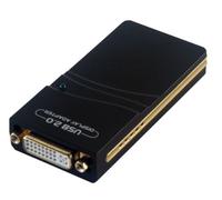 MCL USB2-DVIHR cavo di interfaccia e adattatore USB 2.0 DVI-I/VGA Nero