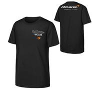 Mclaren F1 2025 Ufficiale MCL38 Logo Adulti Lando Norris T-Shirt Nero