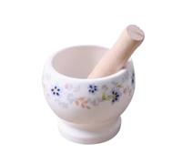 MCLIUJIA Mortaio E Pestello Cucina Pasta Aglio Artefatto Famiglia Pietra Mortaio Macinino Ceramica Pounder Pestello Pestello Set Condimento Strumento