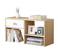 MCLIUJIA Organizer Per Libreria Scaffale Da Appoggio Per La Camera Letto Degli Studenti Soggiorno Piccola Libreria Camera Da Letto(Wood color)
