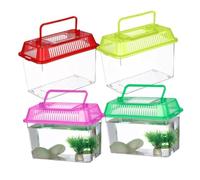 MCLIUJIA Terrario in per Rettili 4 Pezzi di Acquario for Animali Domestici, Decorazione in Plastica for Acquario Scatola di Allevamento