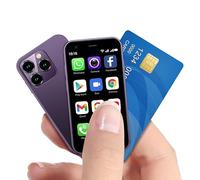 McMgc Mc15mini sbloccare telefono 4G, mini smartphone da 3,0 pollici, doppia scheda, batteria 2000 mAh, fotocamera 5 MP + 5 MP, telefono di base Face Unlock (Purple)