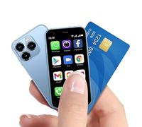 McMgc Mc15mini sbloccare telefono 4G, mini smartphone da 3,0 pollici, doppia scheda, batteria 2000 mAh, fotocamera da 5 MP + 5 MP, telefono di base Face Unlock (Blue)