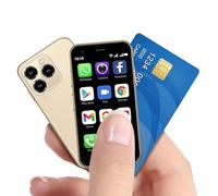 McMgc Mc15mini sbloccare telefono 4G, mini smartphone da 3,0 pollici, doppia scheda, batteria 2000 mAh, fotocamera da 5 MP + 5 MP, telefono di base Face Unlock (Gold)