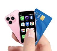 McMgc Mc15mini sbloccare telefono 4G, mini smartphone da 3,0 pollici, doppia scheda, batteria 2000 mAh, fotocamera da 5 MP + 5 MP, telefono di base Face Unlock (Pink)