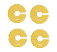 MCMILEE 4 Pz Micro Piastre in Gomma per Palestra, Pesi Frazionari Compatibili con Manubri Standard e Kettlebell, Aggiunta di Peso di 0,5 kg, Colore Giallo