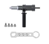 MCMILEE Adattatore per Macchina di Rivettatura Elettrica Utensile di Rivettatura In Metallo + Plastica con Testa di Rivetto da 2,4/3,2/4,0/4,8 mm di Diametro e Trapano per Testa di Rivetto e Chiave A