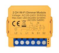 MCMILEE Tuya WiFi Smart Dimmer Switch Modulo 2CH Controllo Luci LED Interruttore Dimmerabile Regolazione Continua + Controllo Vocale