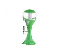 MCMUZKZS Contenitore per Dispensing Birra Dispenser Sferico con Serbatoio Superiore Trasparente Rubinetto Laterale Integrato Colonna Luminosa Centrale Base, Verde, 1.5L