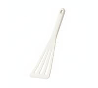 MCMUZKZS Silicone Cucina 1 Pezzo Utensile da Cucina Manico Resistente Ai Graffi Superficie Scanalata Antiaderente Facile Gestione Adatto per Cucinare Uova Filetti Verdure Routine, Bianco, Bianco