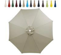 MCNDSI 6/8 Stecche Telo di Ricambio per Ombrellone, Tessuto di Ricambio per Ombrellone, Coperture di Ricambio per Ombrellone 2m/2.3m/2.7m/3.0m,Lavabile (Color : 1#, Size : 2.7m/6ribs)