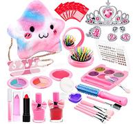McNory Trucchi Bambina Set,33 pezzi trucchi bambina anallergici,lavabile set di trucchi per bambini, Valigetta Trucchi Bambina, Giochi Regali di Compleanno di Natale per il trucco dai 5 anni