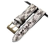 MCNVNEFSAW Accessori fatti a mano for fibbia in bronzo in pelle di serpente, cinturino da uomo in pelle spessa da 22, 20 e 26 mm, bracciale in stile vintage cinturino per orologio(C colour,20mm)