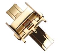 MCNVNEFSAW Accessori for orologi, chiusura pieghevole in acciaio inossidabile adatta for cinturini for Longines Famous Craftsman Flag Series, fibbia a farfalla da 12 mm, 14 mm e 18 mm. Fermaglio(Gold,
