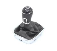 MCNVNEFSAW Adatto for VW Volkswagen Polo 6C 2015 2016 2017 2018 5 marce / 6 leva del cambio pomello for cuffia in pelle stile auto Pomello del cambio(5 Speed)
