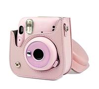 MCNVNEFSAW Borsa fotografica istantanea PU. Sacchetto della custodia in pelle for borsa for fotocamera della tracolla Borsa for fotocamera adatto for Fujifilm Instax Mini 11 borsa fotografica(Roze)