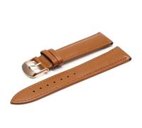 MCNVNEFSAW Bracciale in pelle marrone con chiusura in oro rosa, cinturino for orologio da 18 mm, 20, 22, for tutti gli orologi cinturino per orologio(Light Brown RG,18mm)