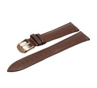 MCNVNEFSAW Bracciale in pelle marrone con chiusura in oro rosa, cinturino for orologio da 18 mm, 20, 22, for tutti gli orologi cinturino per orologio(Dark brown RG,24mm)