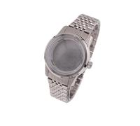 MCNVNEFSAW Cassa for orologio da uomo NH35, NH34 e NH36 in argento 40 mm, adatta for parti di ricambio del movimento for Seiko cassa dell'orologio