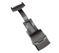 MCNVNEFSAW Chiusura a pulsante in acciaio inossidabile 304L for orologio subacqueo da 18, 20, 22, 24 mm, fibbia pieghevole solida Fermaglio(Noir,18mm)