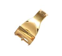 MCNVNEFSAW Chiusura for cinturino da 18 mm adatta for cinturino for Tudor, fibbia pieghevole in acciaio inossidabile 316L massiccio for accessori for cinturini in pelle/silicone. Fermaglio(Gold,18mm w
