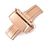 MCNVNEFSAW Chiusura for orologio for pulsante a pressione, chiusura nascosta, quattro aghi, cinturino in acciaio 316L, fibbia a farfalla, accessori for orologi Fermaglio(Rose gold,20mm)
