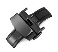 MCNVNEFSAW Chiusura for orologio for pulsante a pressione, chiusura nascosta, quattro aghi, cinturino in acciaio 316L, fibbia a farfalla, accessori for orologi Fermaglio(Noir,20mm)