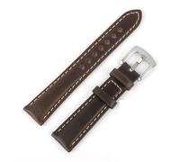 MCNVNEFSAW Cinturini vintage in vera pelle for orologi da uomo e da donna, 18, 19, 20, 21, 22 mm, fatti a mano, for fibbia in acciaio inossidabile. cinturino per orologio(Coffee,20MM_S-110 70MM)