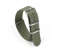 MCNVNEFSAW Cinturino di ricambio for orologio a coste da 20 mm e 22 mm, for uomo e donna, in tessuto intrecciato. cinturino per orologio(Groen,20mm)