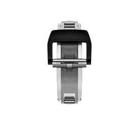 MCNVNEFSAW Cinturino for orologio for piccolo foro, fibbia pieghevole in lega di titanio e acciaio inossidabile, 18 mm, adatto for cinturino for Richard Mille RM011 RM035 RM055 RM030 Fermaglio(316L Bl