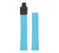 MCNVNEFSAW Cinturino for orologio in gomma fluorurata CTS da 18 mm, 19 mm, 20 mm, 22 mm, for fibbia sgancio rapido, da tagliare su misura Fermaglio(Skyblue Black,19mm)