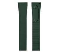 MCNVNEFSAW Cinturino for orologio in gomma tagliabile su misura, alla moda, a sgancio rapido, for estremità piatta, universale, 16 mm, 18 mm, 19 mm, 20 mm, 21 mm, 22 mm Fermaglio(FKM CTS-Green,18MM_SI