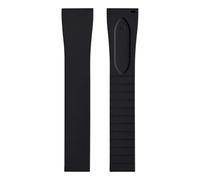 MCNVNEFSAW Cinturino for orologio in gomma tagliabile su misura, alla moda, a sgancio rapido, for estremità piatta, universale, 16 mm, 18 mm, 19 mm, 20 mm, 21 mm, 22 mm Fermaglio(FKM CTS-Black,20MM_NO