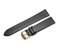 MCNVNEFSAW Cinturino for orologio in vera pelle di vacchetta da 18 mm, 20, 22, sottile e liscio, adatto for smartwatch cinturino per orologio(Black gold,14mm)