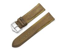 MCNVNEFSAW Cinturino for orologio in vera pelle, for fibbia blu e nera, da 20 mm e 22 mm, di ricambio for cinturino da polso. cinturino per orologio(Groen,22mm)