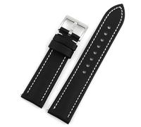 MCNVNEFSAW Cinturino impermeabile a sgancio rapido for orologi da uomo e da donna, adatto for Omega, for Blancpain, for Seiko e altri subacquei. cinturino per orologio(B-white line,18mm)