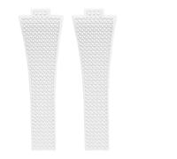 MCNVNEFSAW Cinturino in gomma adatto for orologi for TISSOT PRX Powermatic da 35 mm e 40 mm, 11 mm e 12 mm, fibbia a molla a sgancio rapido, blu navy e nero. Fermaglio(White,11MM_ROSE GOLD)