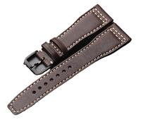 MCNVNEFSAW Cinturino in pelle di mucca fatto a mano, bracciale da uomo marrone nero da 20 mm, 22 mm, 21 mm, cinturino in pelle stile vintage cinturino per orologio(Brown Brack Buckle,22mm)