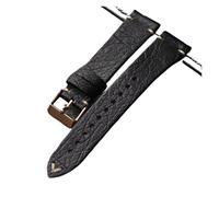 MCNVNEFSAW Cinturino in pelle di struzzo fatto a mano marrone nero 18 19 20 21 22 mm, bracciale vintage da uomo, cinturino in pelle for orologio cinturino per orologio(Rose Gold,22mm)