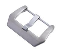 MCNVNEFSAW Fibbia ad ardiglione in acciaio al titanio argento opaco da 22/26 mm adatta for cinturino in pelle e gomma for orologio for Panerai, accessori for cinturino in metallo. Fermaglio(22mm)