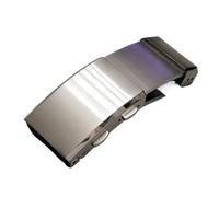 MCNVNEFSAW Fibbia for cinturino in acciaio inossidabile 316L da 18 mm, 20 mm, 22 mm, regolabile, for doppia pressione, chiusura pieghevole in metallo, accessori Fermaglio(18mm)