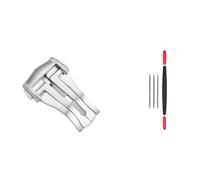 MCNVNEFSAW Fibbia for orologio in acciaio inossidabile adatta for Omega for chiusura deployante, cinturino in pelle e gomma, fibbia pieghevole a farfalla, 16 mm, 18 mm, 20 mm. Fermaglio(18mm silver-K0