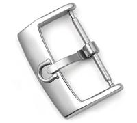 MCNVNEFSAW Fibbia for orologio in acciaio inossidabile da 12 mm, 14 mm, 16 mm, 18 mm e 20 mm, accessori for chiusura di ricambio for cinturino in pelle for strumento Fermaglio(Silver,20MM_2 PCS)