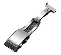 MCNVNEFSAW Fibbia in acciaio inossidabile massiccio 316L adatta for Seiko da 18 mm, 20 mm e 22 mm, fibbia subacquea for doppio pulsante di bloccaggio, chiusura in metallo. Fermaglio(Steel-22mm)